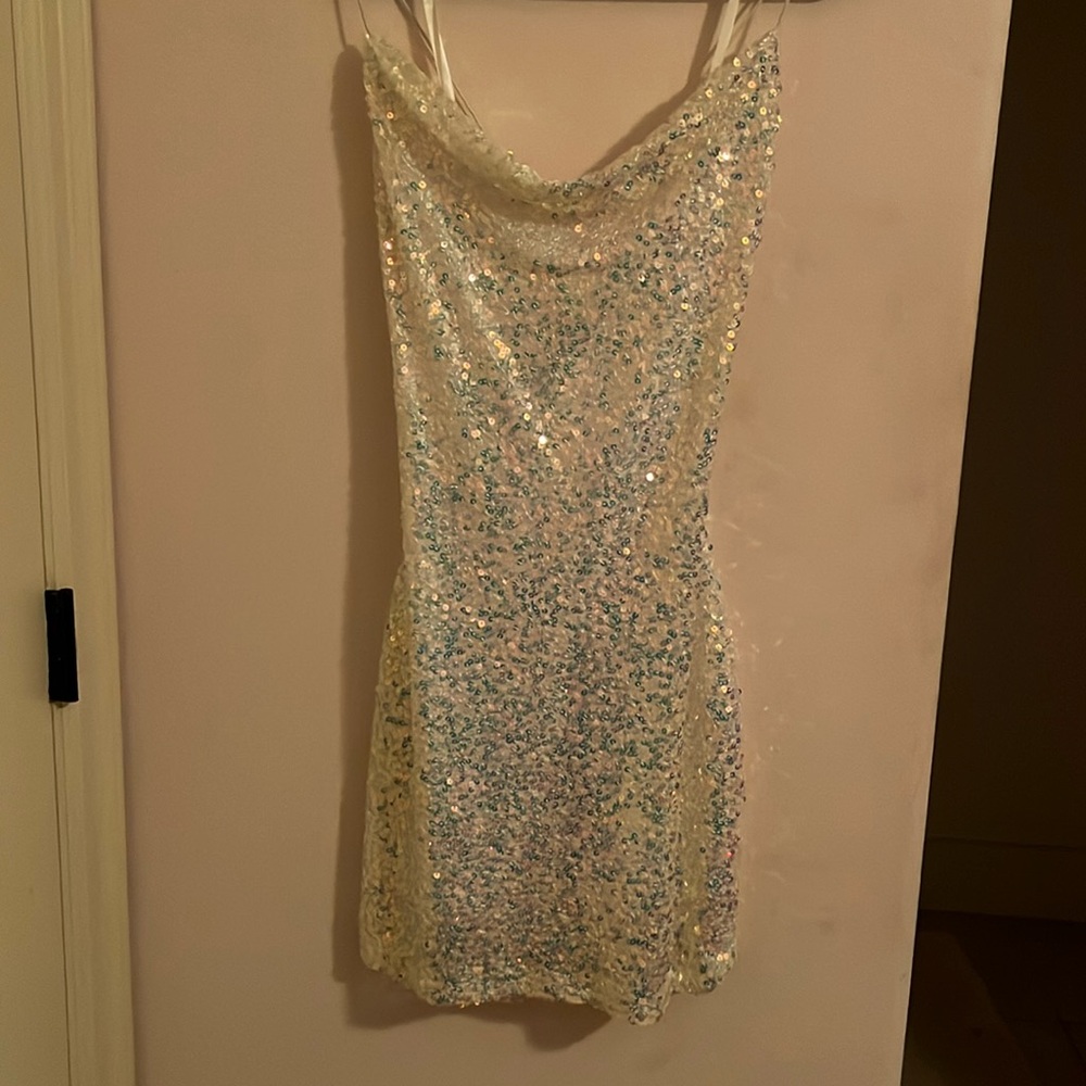 Windsor iridescent sequent dress
